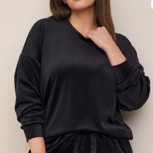 Torrid Black Velvet Sweatshirt